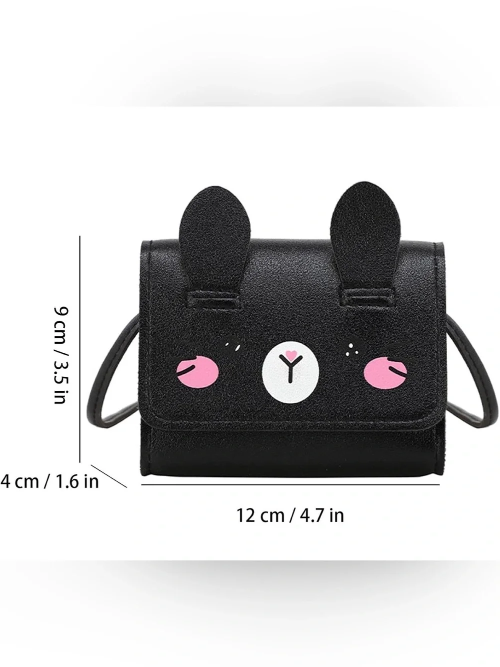 Mini Toddler Purse Cute Cartoon Bunny Crossbody Bag for Little Girls, Small PU